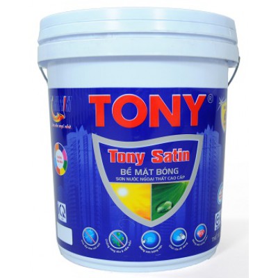 Sơn ngoại thất cao cấp siêu bóng Tony Experior Satin 18L